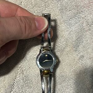 Movado Amorosa 81 E4 1842 Two Tone Museum Ladies Wristwatch Sapphire Crystal